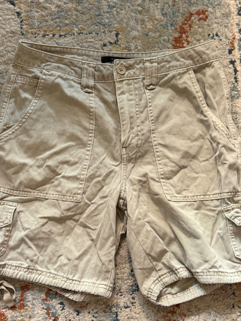 Forever 21 Beige Utility Cargo Shorts